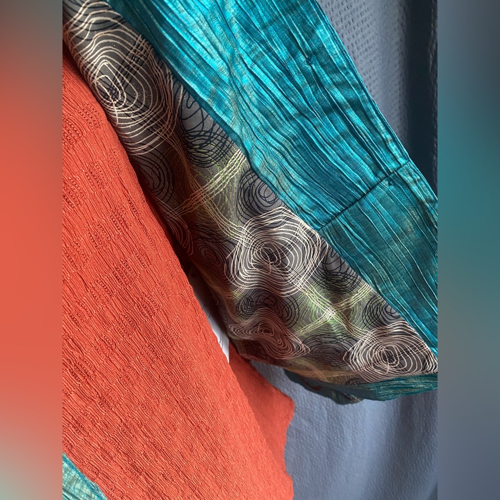 Patterned, Button Front Lightweight Button Jacket… - image 7